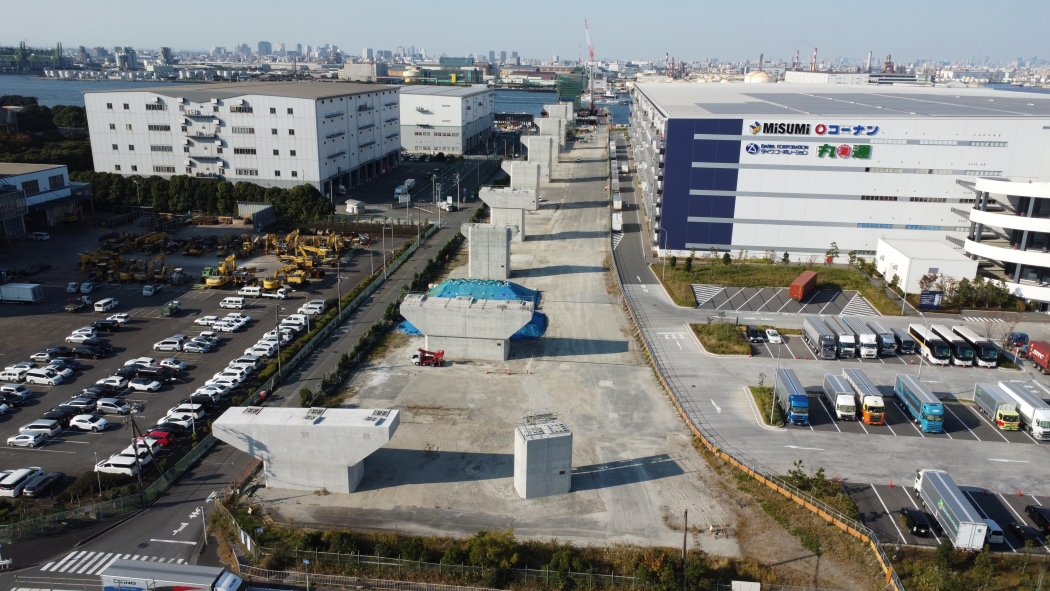 川崎港臨港道路東扇島水江町線東扇島アプローチ部橋梁下部工事