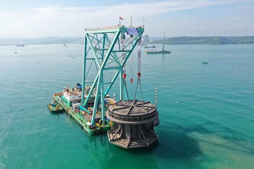 インドネシア 火力発電所(100万kw×2基) 取排水管工事