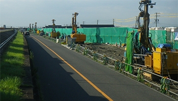 平成26年度揖斐川白鶏川裏 高潮堤防補強工事