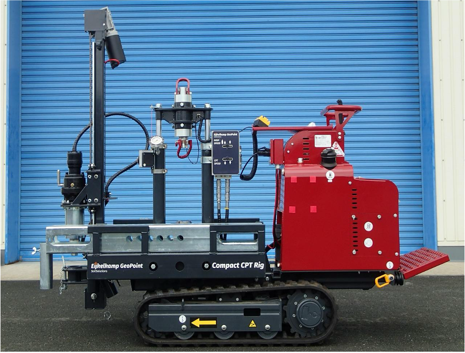 WIT-video-CPT専用の自走式小型貫入装置(Compact CPT-RIG)