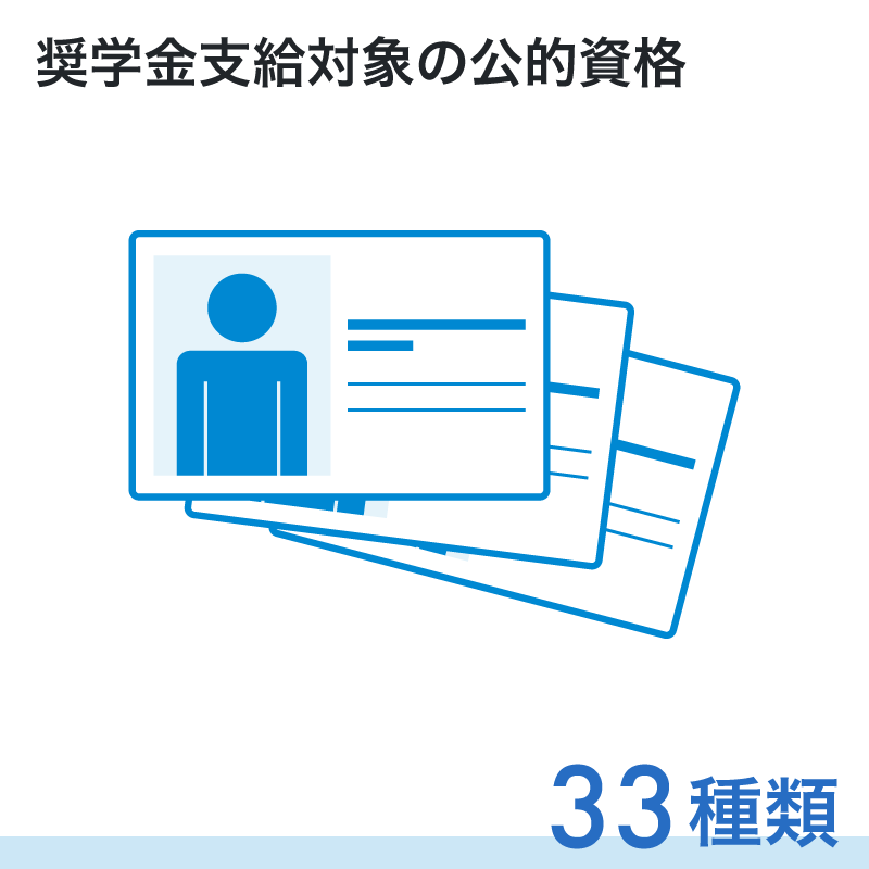 奨学金支給対象の公的資格